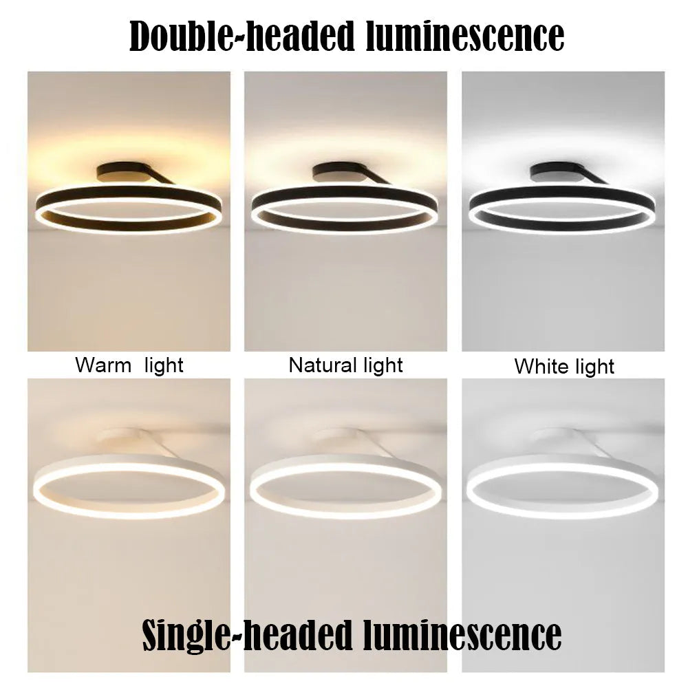Modern Circle LED Flush Mount Ceiling Light with Dimmable Ring Design