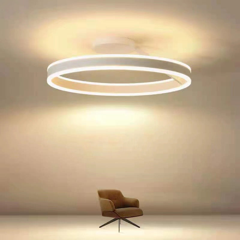 Modern Circle LED Flush Mount Ceiling Light with Dimmable Ring Design