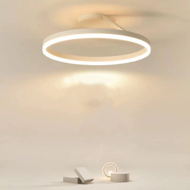Modern Circle LED Flush Mount Ceiling Light with Dimmable Ring Design