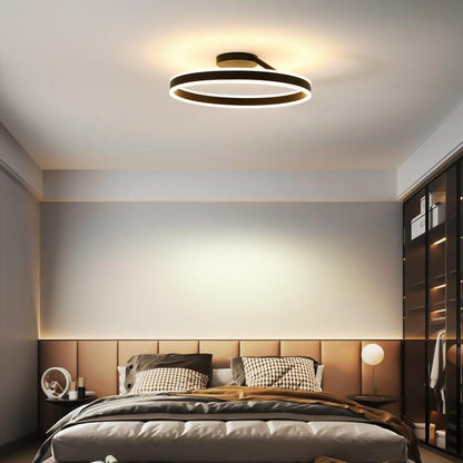 Modern Circle LED Flush Mount Ceiling Light with Dimmable Ring Design
