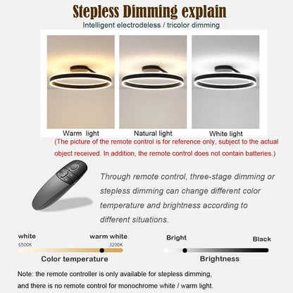 Modern Circle LED Flush Mount Ceiling Light with Dimmable Ring Design