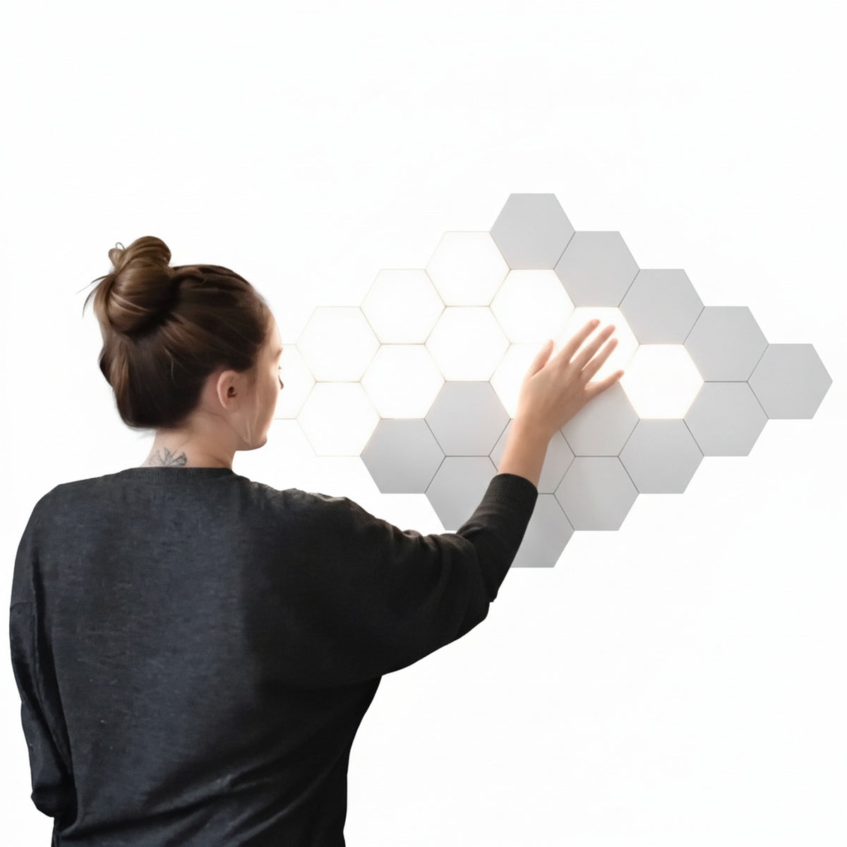 Modern Hexagon Wall Lamp with Touch Control