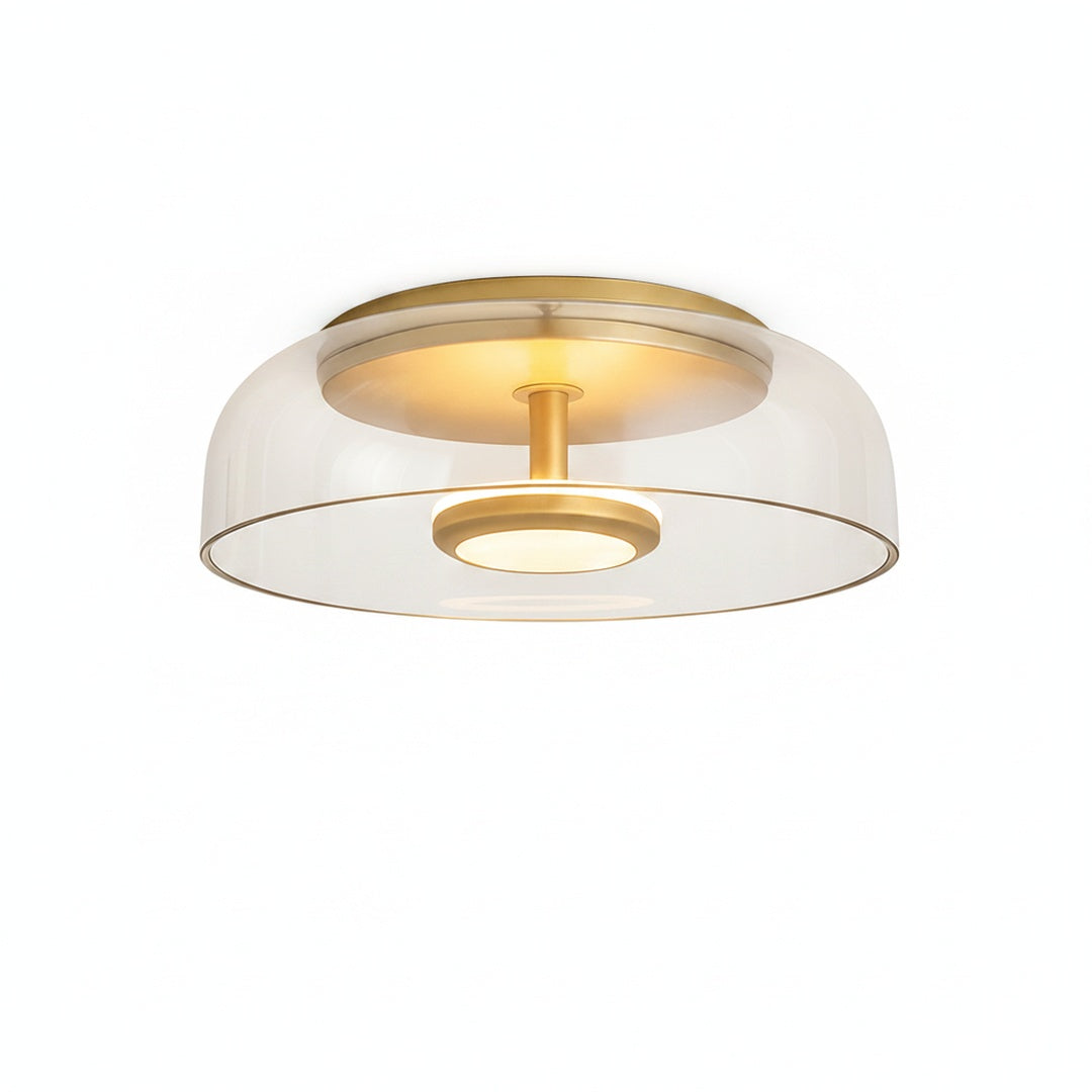 Modern LED Ceiling Light with Glass Dome Shade