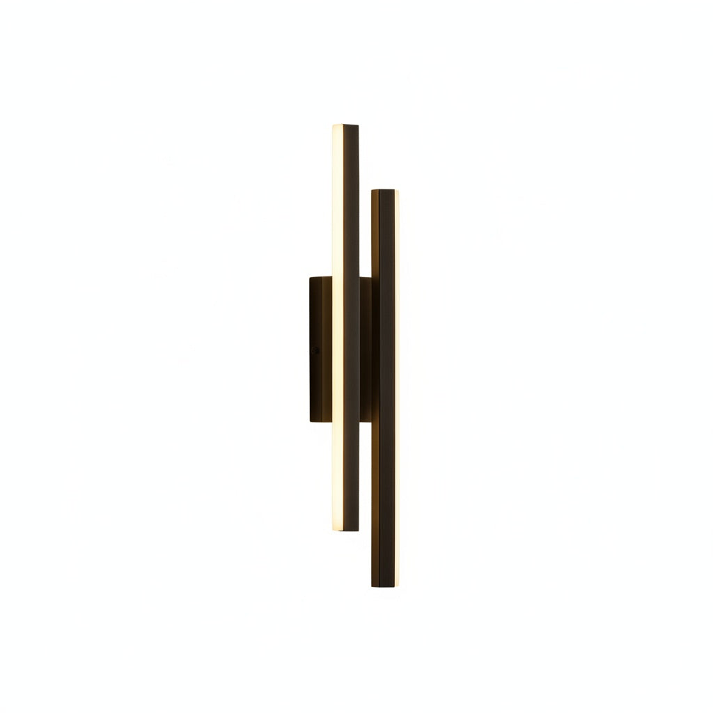Modern LED Wall Sconce with Dual Bar Staggered Design and Integrated LED