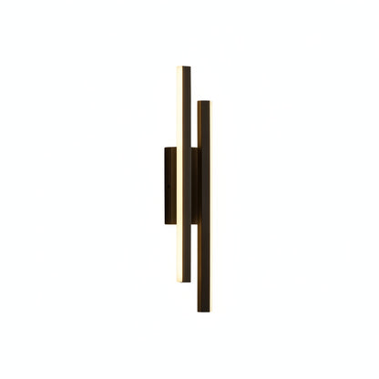 Modern LED Wall Sconce with Dual Bar Staggered Design and Integrated LED