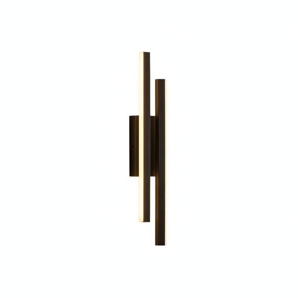 Modern LED Wall Sconce with Dual Bar Staggered Design and Integrated LED