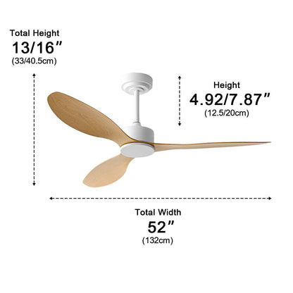 Modern Minimalist Ceiling Fan with 3 Blades and DC Motor