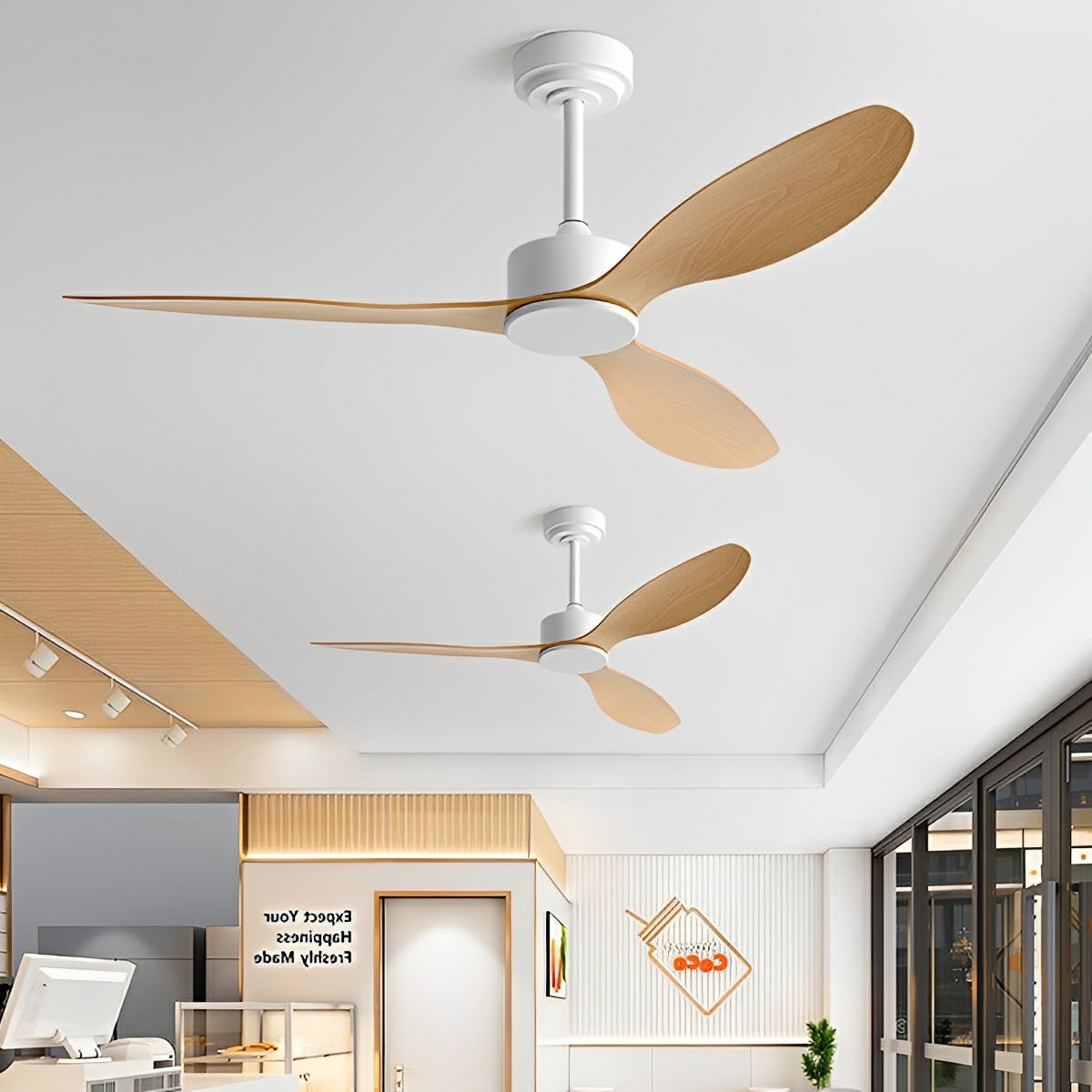 Modern Minimalist Ceiling Fan with 3 Blades and DC Motor