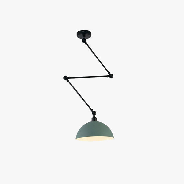 Modern Pendant Lamp with Dome Shade and Jointed Arm
