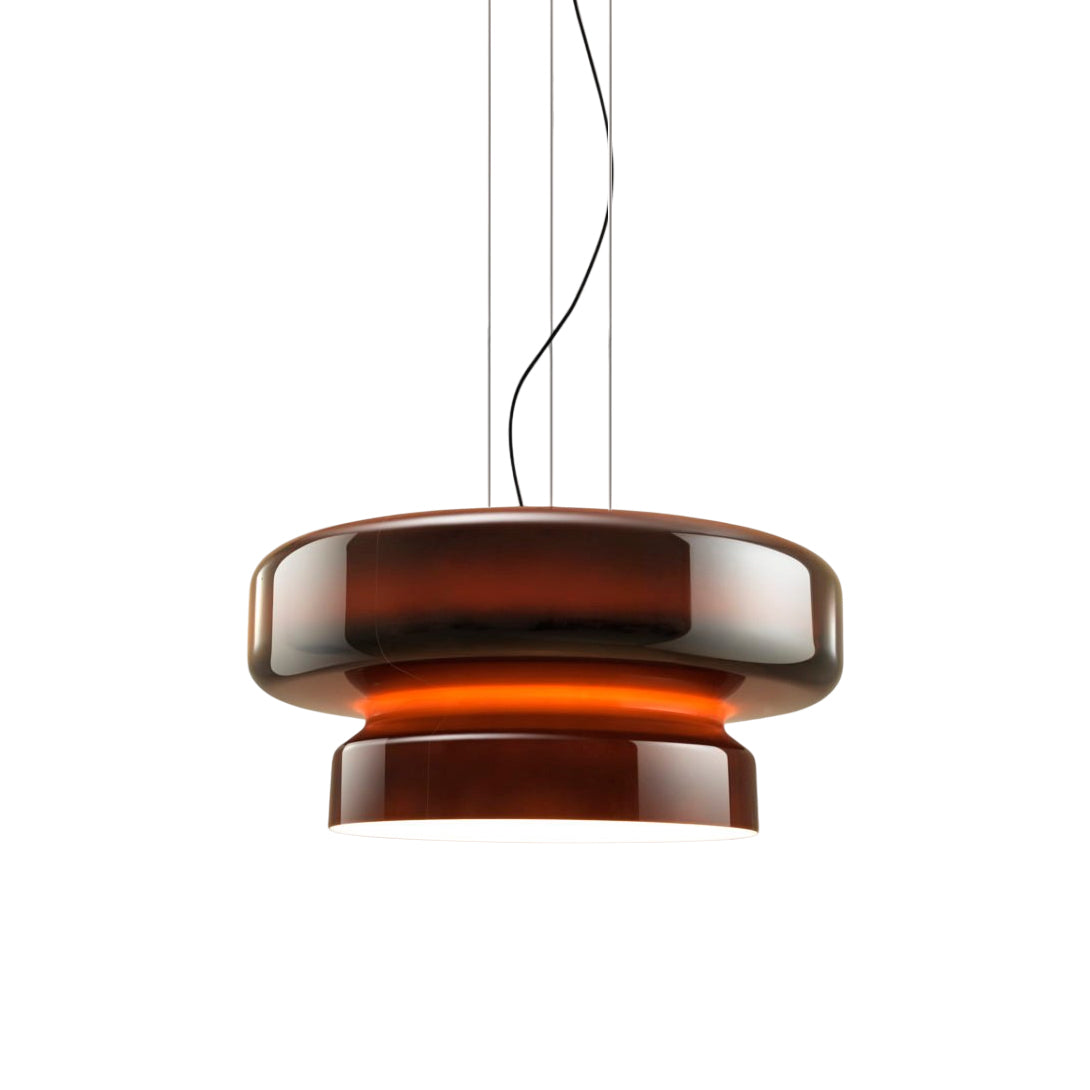 Modern Pendant Lamp with Tiered Glass Shade