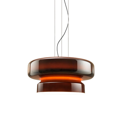 Modern Pendant Lamp with Tiered Glass Shade