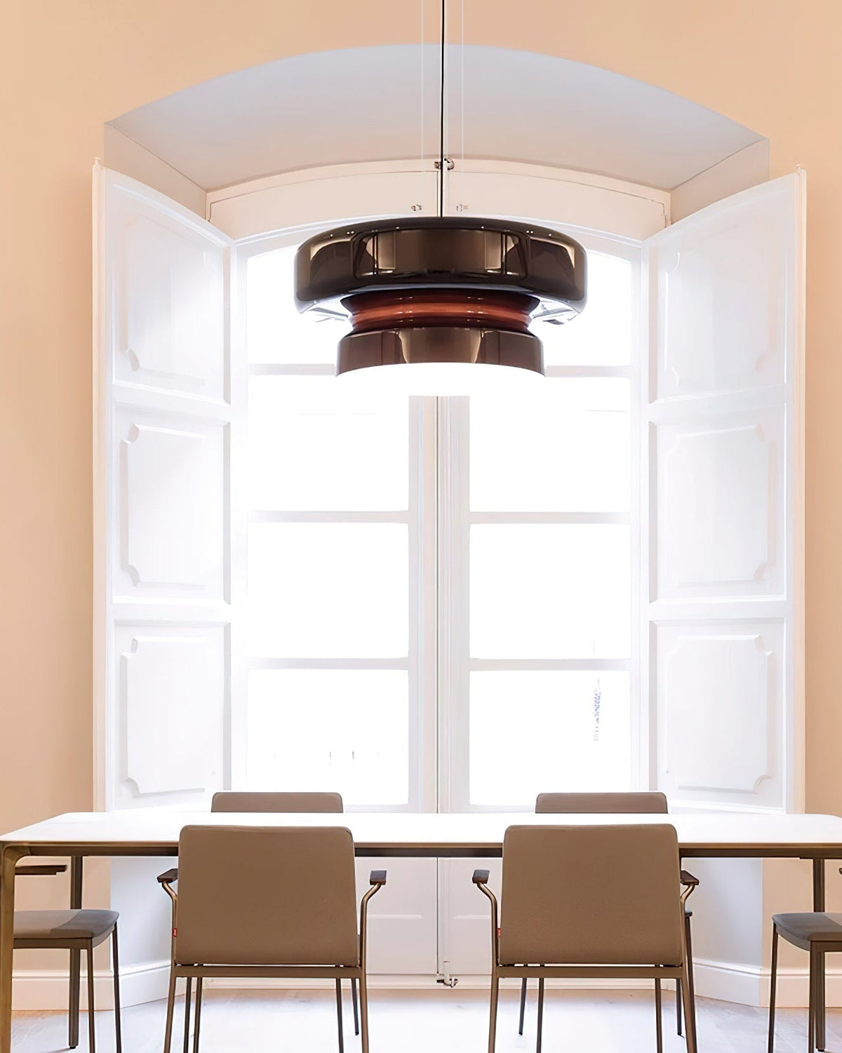 Modern Pendant Lamp with Tiered Glass Shade