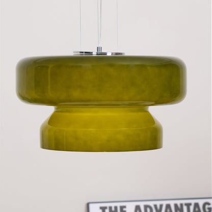 Modern Pendant Lamp with Tiered Glass Shade