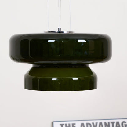 Modern Pendant Lamp with Tiered Glass Shade