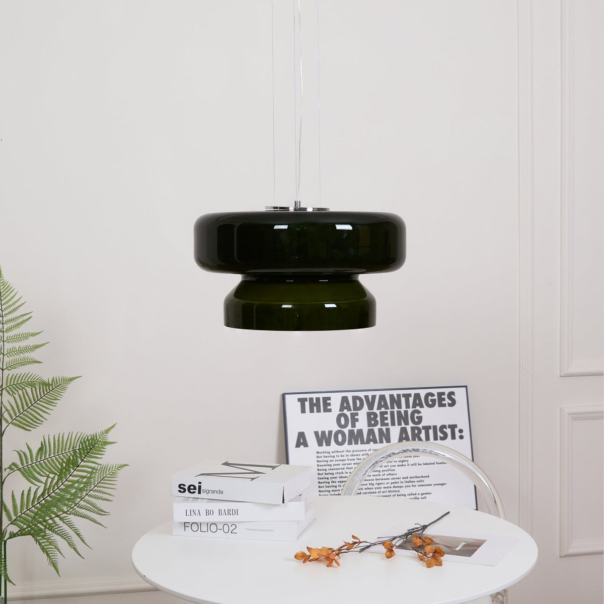 Modern Pendant Lamp with Tiered Glass Shade