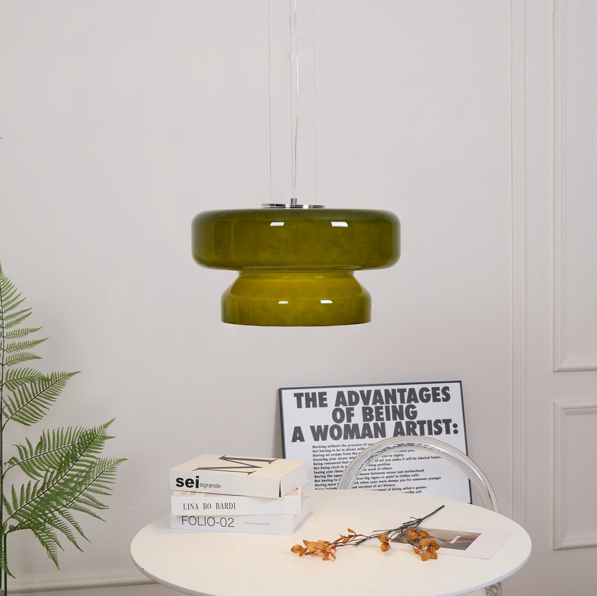 Modern Pendant Lamp with Tiered Glass Shade