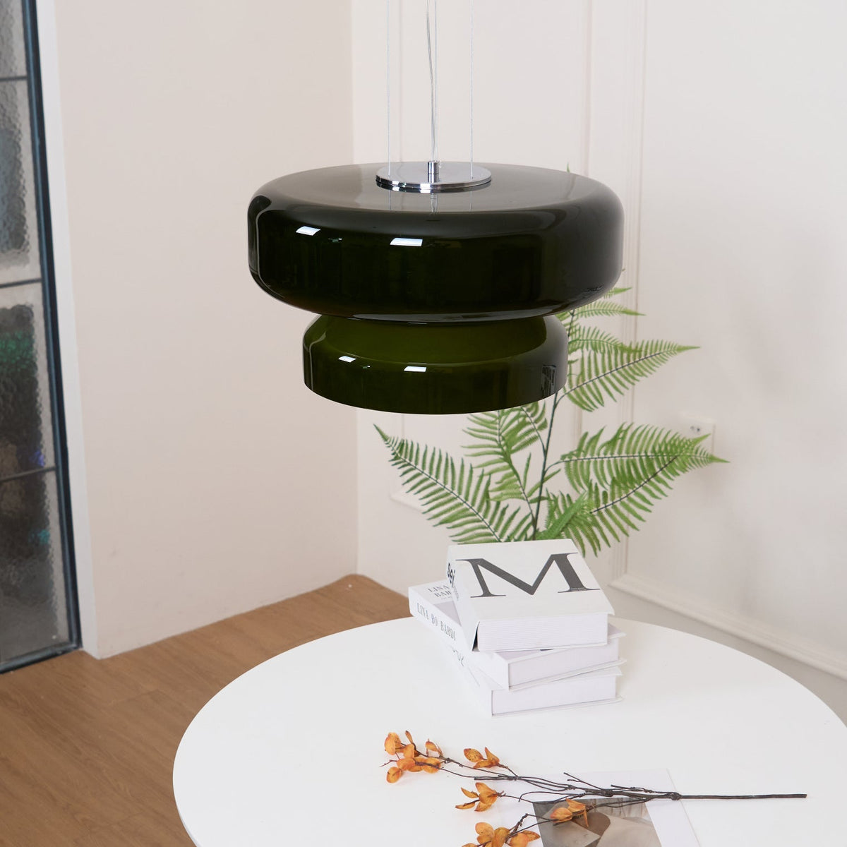 Modern Pendant Lamp with Tiered Glass Shade
