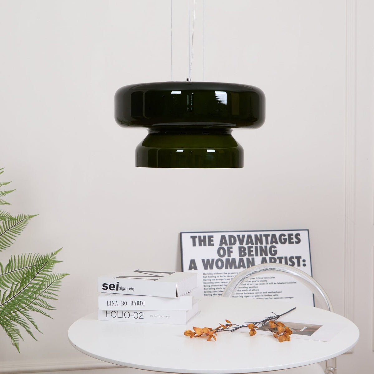Modern Pendant Lamp with Tiered Glass Shade