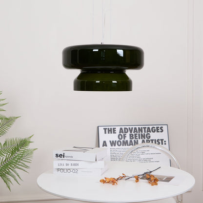 Modern Pendant Lamp with Tiered Glass Shade