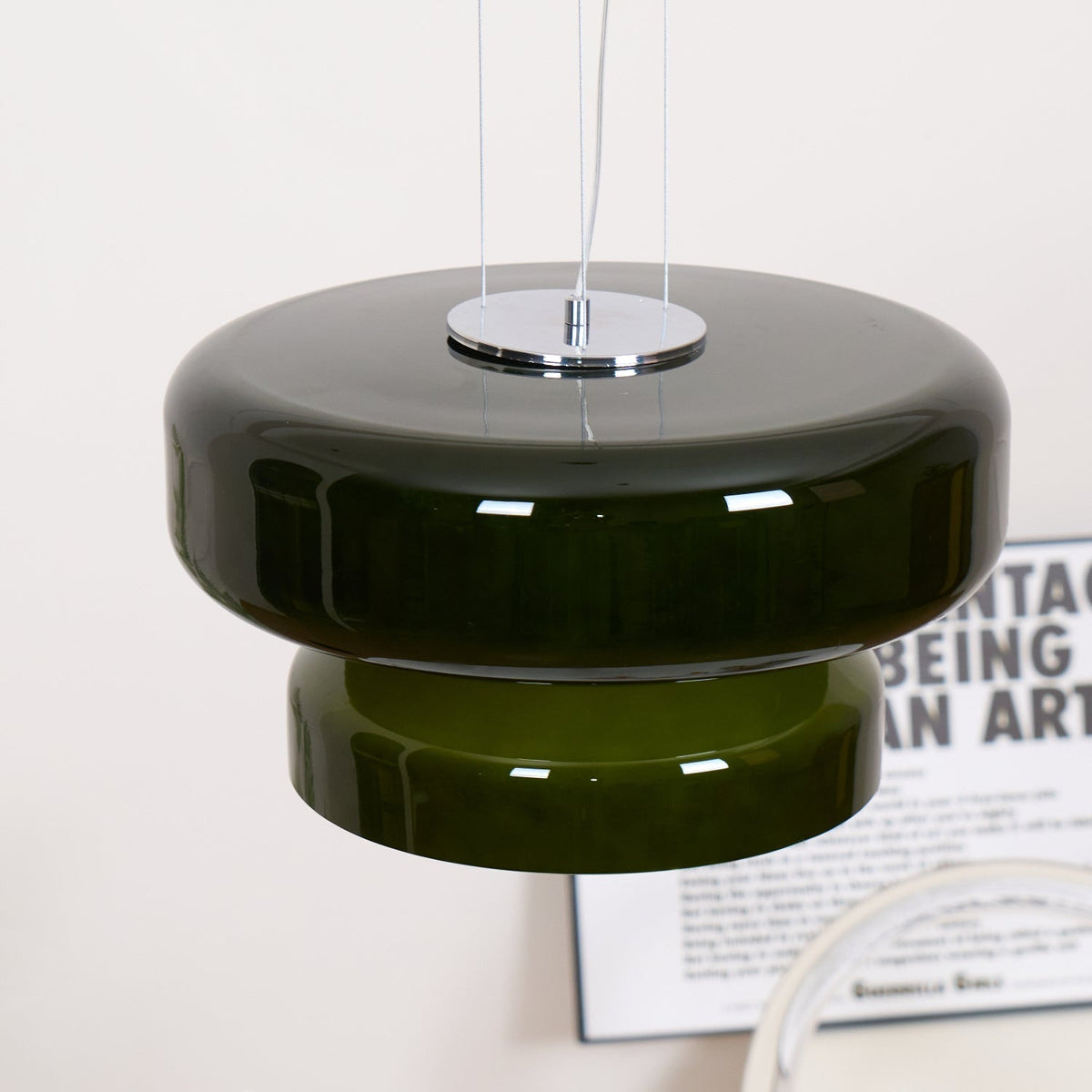 Modern Pendant Lamp with Tiered Glass Shade