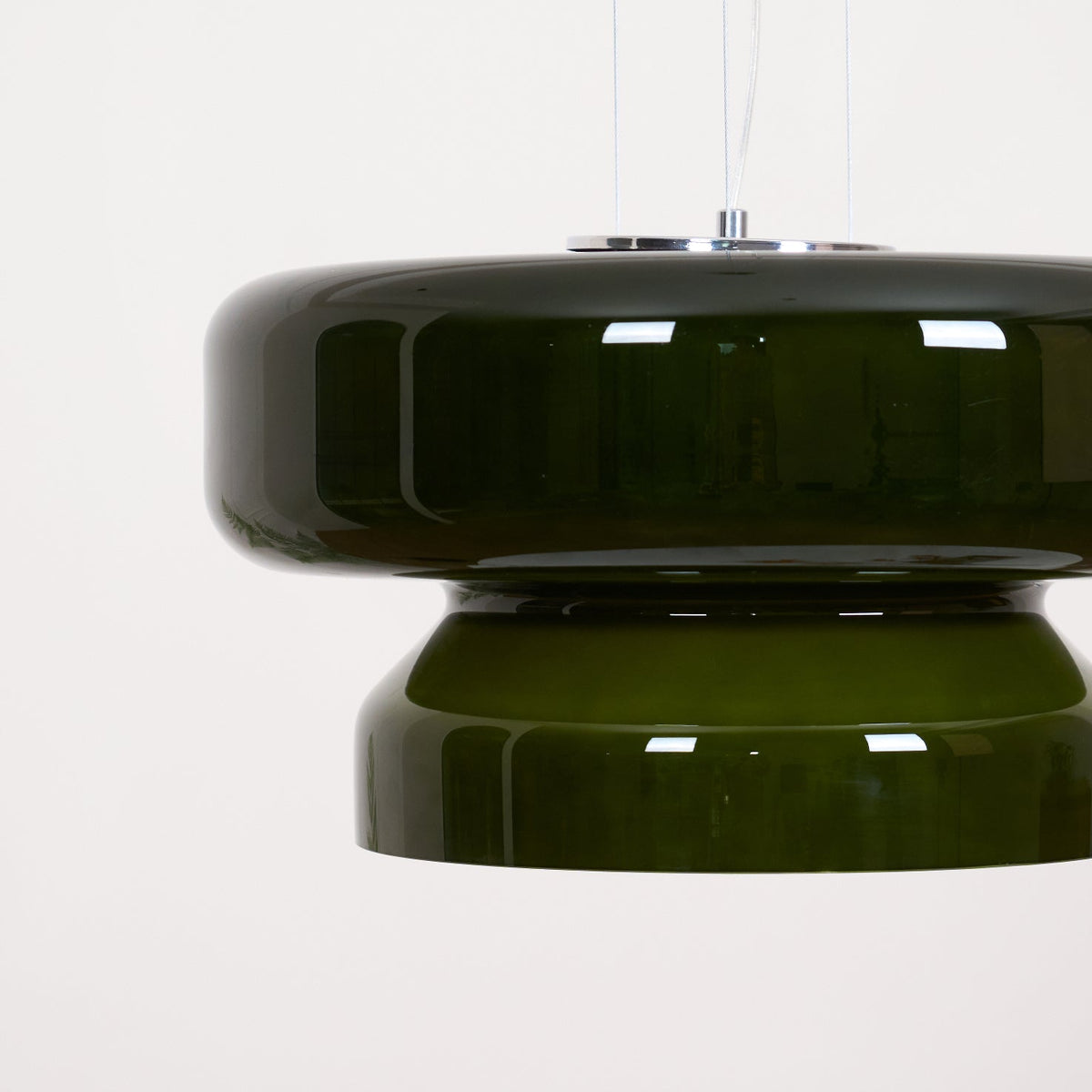 Modern Pendant Lamp with Tiered Glass Shade