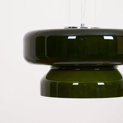Modern Pendant Lamp with Tiered Glass Shade