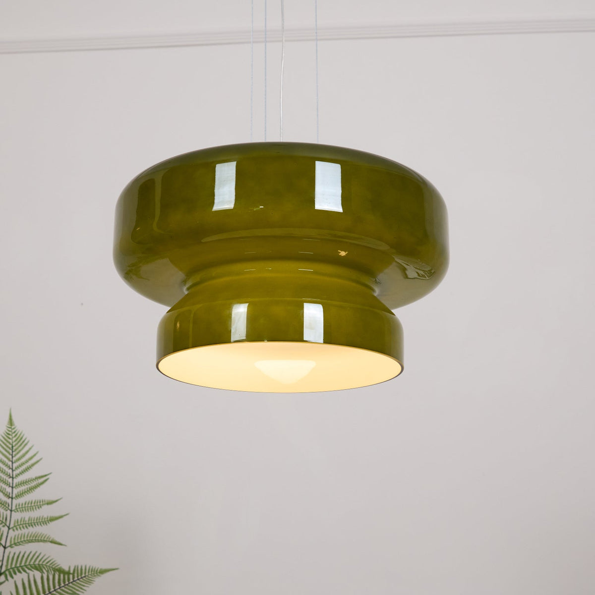 Modern Pendant Lamp with Tiered Glass Shade