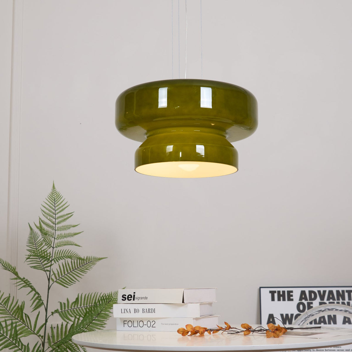 Modern Pendant Lamp with Tiered Glass Shade