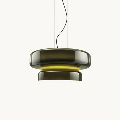 Modern Pendant Lamp with Tiered Glass Shade