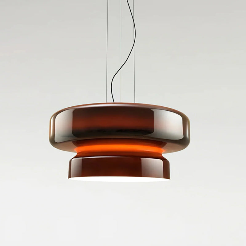 Modern Pendant Lamp with Tiered Glass Shade
