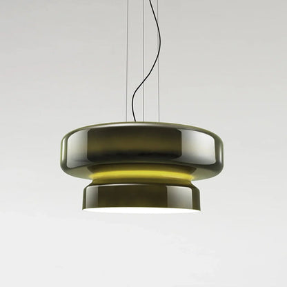 Modern Pendant Lamp with Tiered Glass Shade
