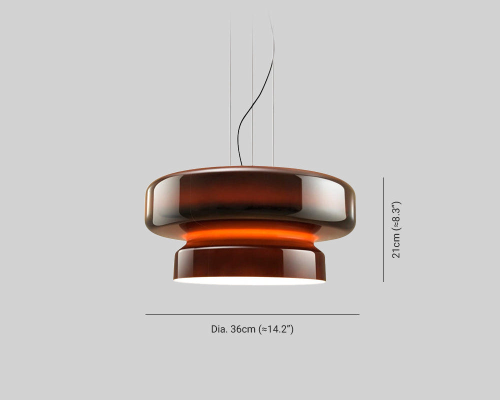 Modern Pendant Lamp with Tiered Glass Shade