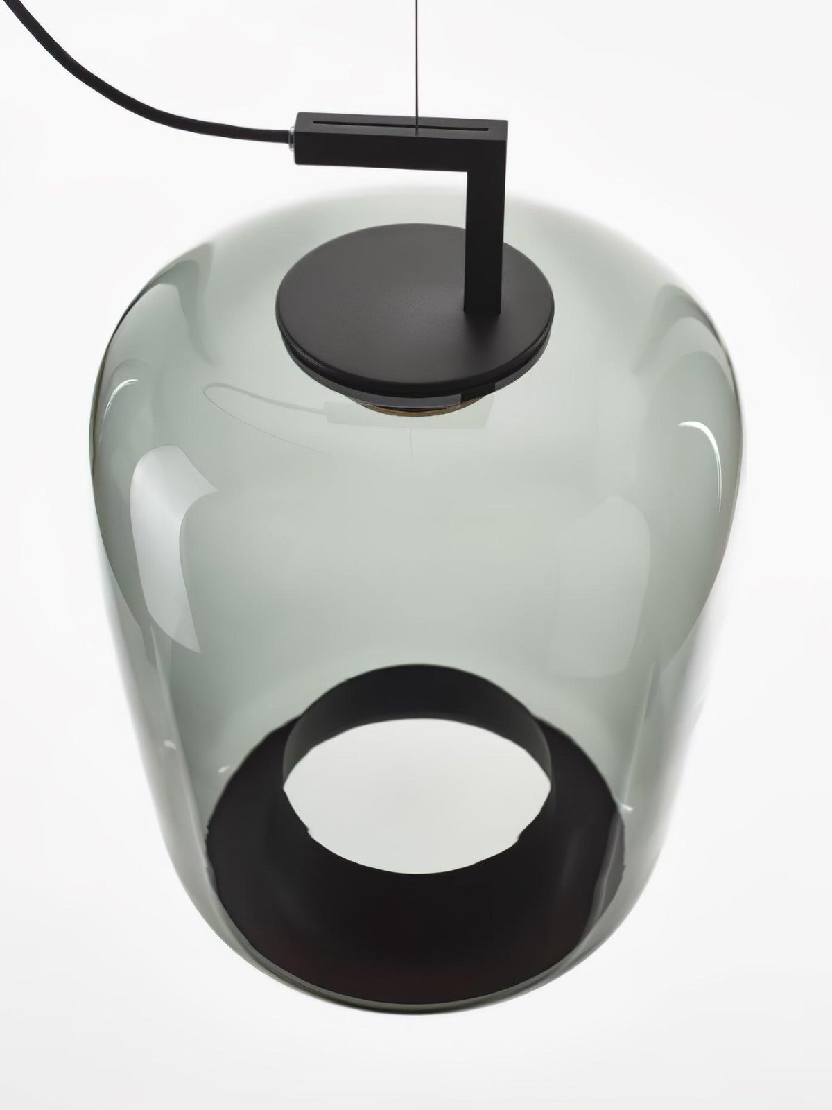 Modern Pendant Lamp with Tinted Glass Shade and Integrated LED