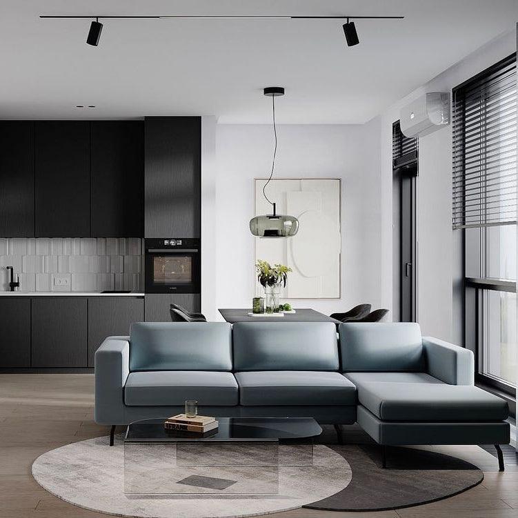 Modern Pendant Lamp with Tinted Glass Shade and Integrated LED