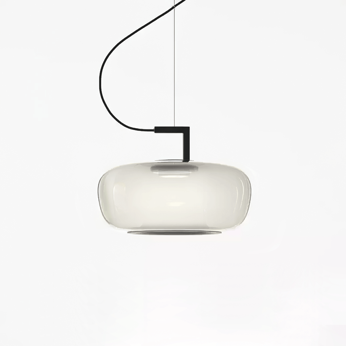 Modern Pendant Lamp with Tinted Glass Shade and Integrated LED