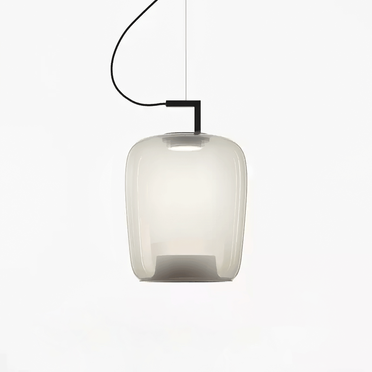 Modern Pendant Lamp with Tinted Glass Shade and Integrated LED