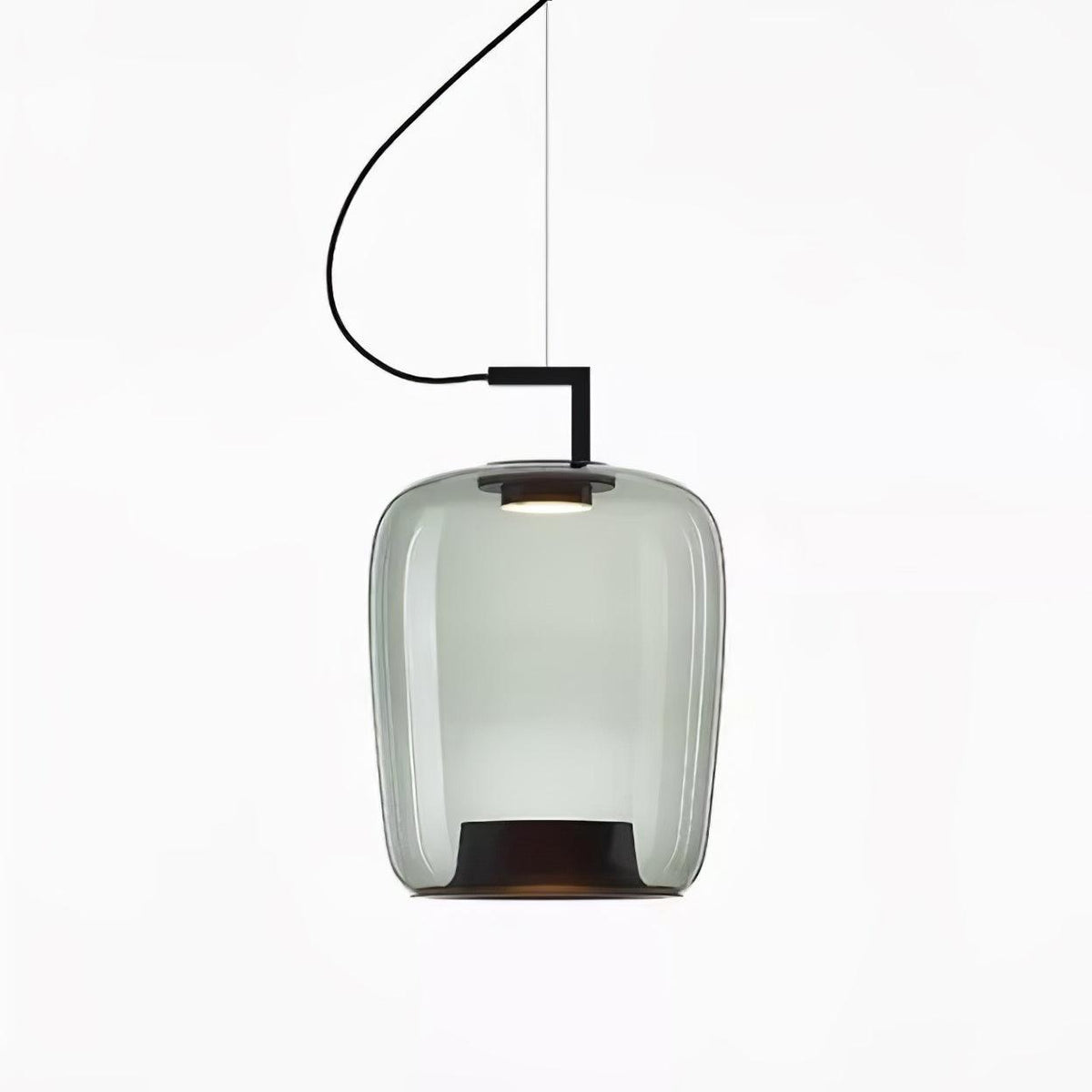 Modern Pendant Lamp with Tinted Glass Shade and Integrated LED