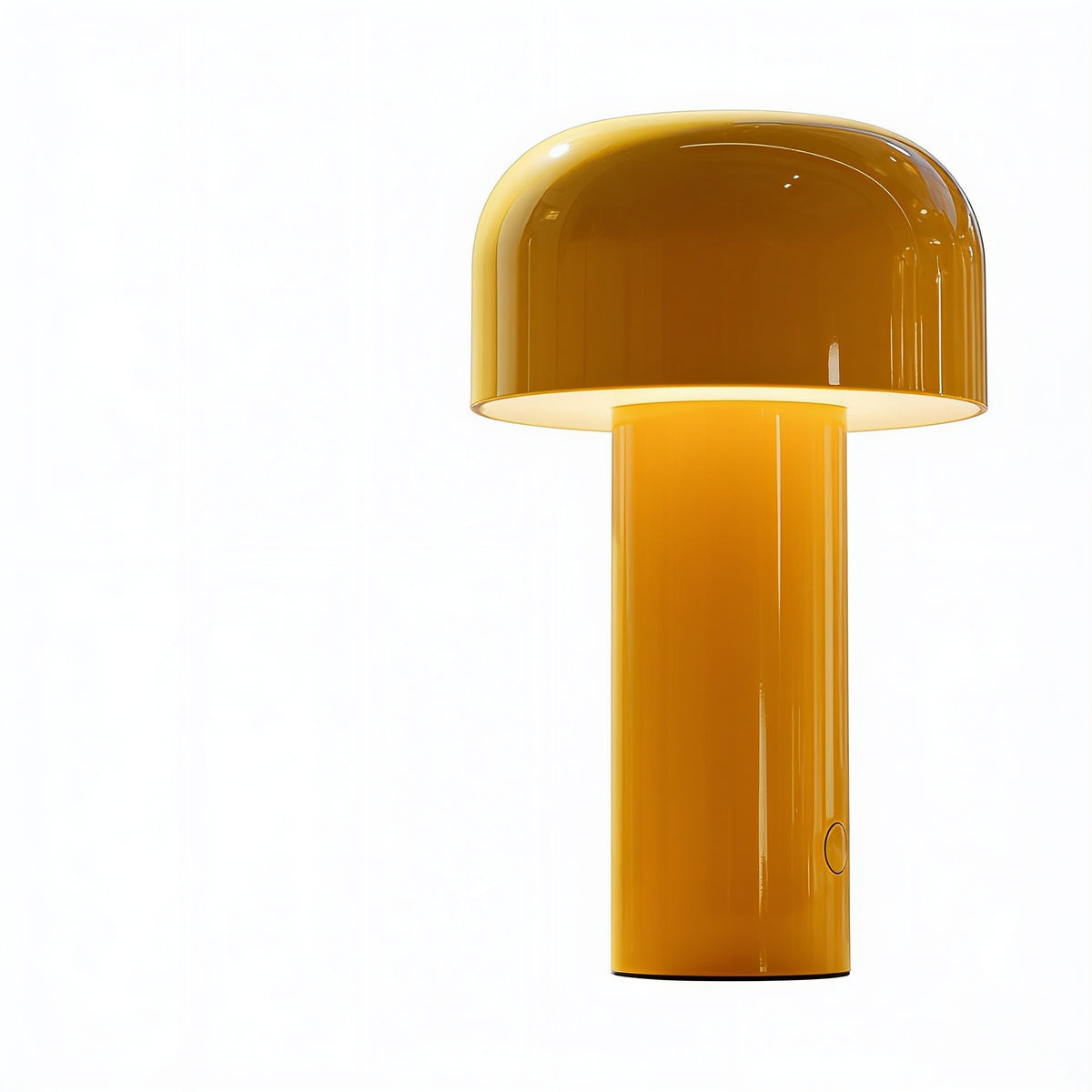 Modern Rechargeable Table Lamp with Dome Metal Shade and Integrated LED