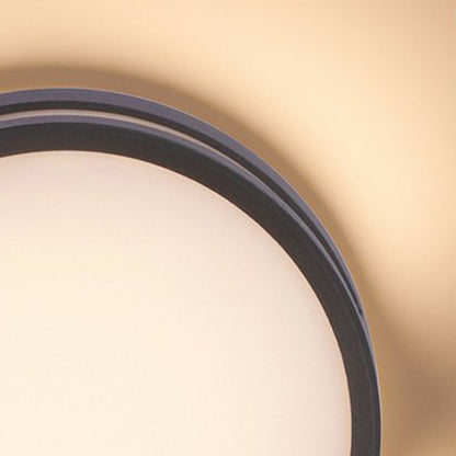 Modern Round Waterproof Outdoor Wall Lamp with Acrylic Shade