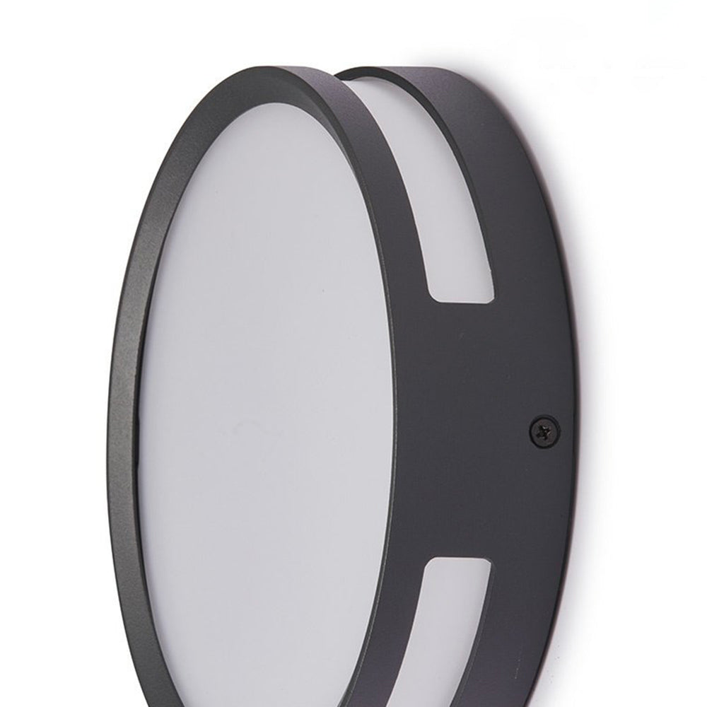 Modern Round Waterproof Outdoor Wall Lamp with Acrylic Shade