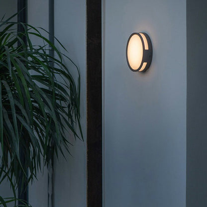 Modern Round Waterproof Outdoor Wall Lamp with Acrylic Shade