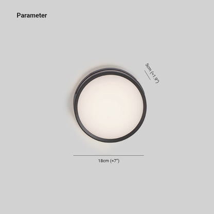 Modern Round Waterproof Outdoor Wall Lamp with Acrylic Shade