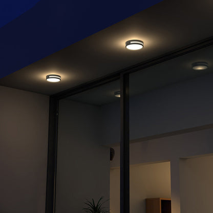 Modern Round Waterproof Outdoor Wall Lamp with Acrylic Shade
