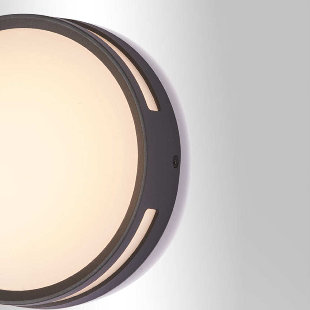 Modern Round Waterproof Outdoor Wall Lamp with Acrylic Shade