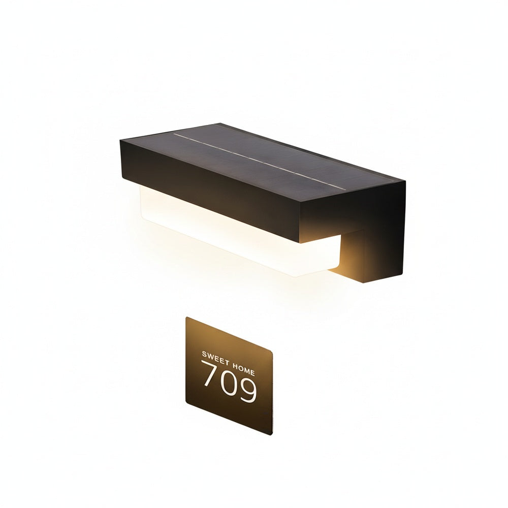 Modern Solar Linear Outdoor Wall Light with IP65 Rating