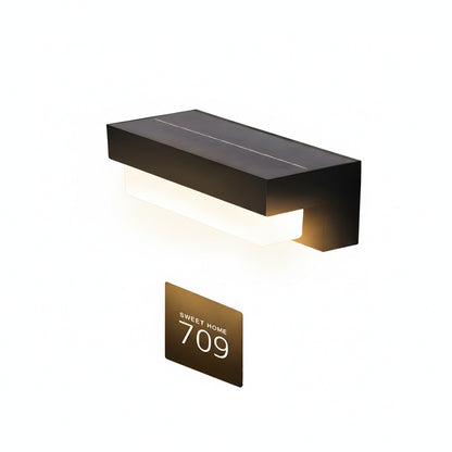 Modern Solar Linear Outdoor Wall Light with IP65 Rating