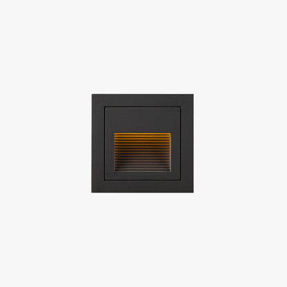Modern Square Outdoor Deck and Step Light with Glass Shade