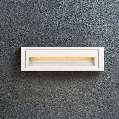 Modern Square Outdoor Deck and Step Light with Glass Shade