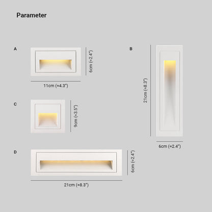 Modern Square Outdoor Deck and Step Light with Glass Shade