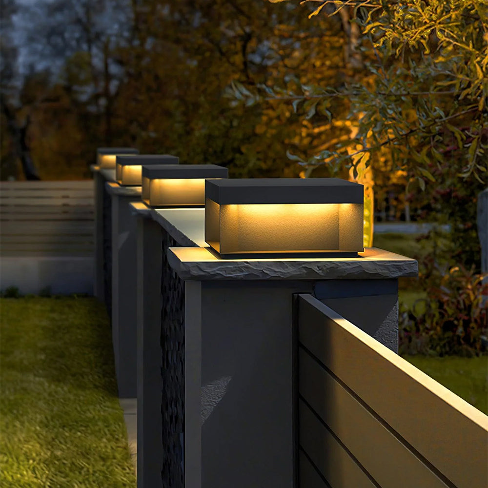 Modern Square Outdoor Post Lamp